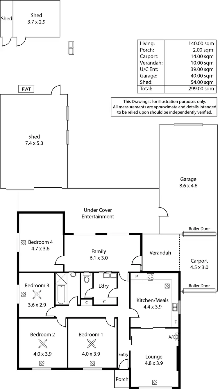 Floorplan of Homely house listing, 60 Alexander Avenue, Campbelltown SA 5074