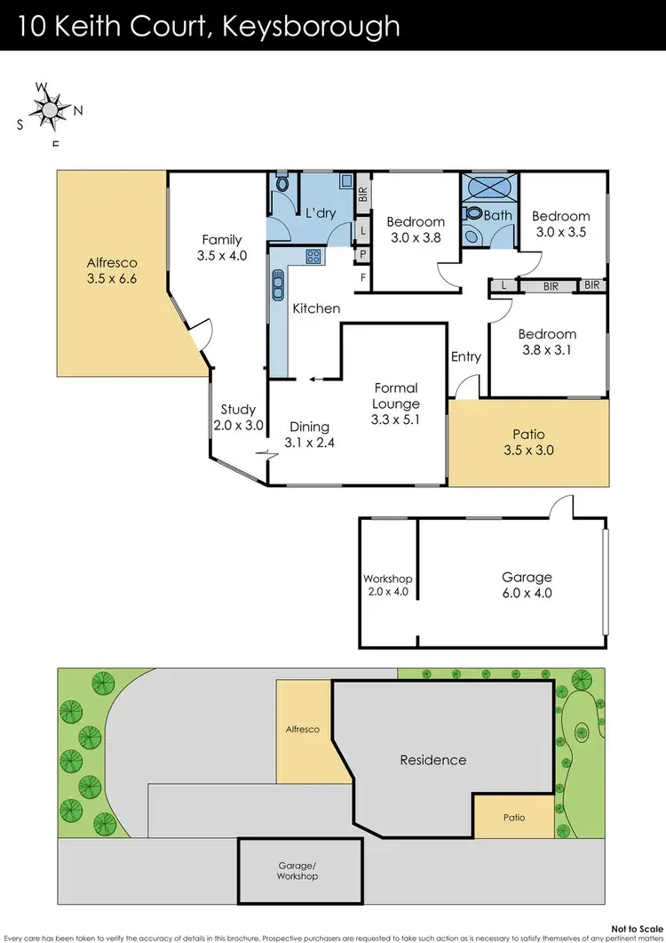 Floorplan of Homely house listing, 10 Keith Court, Keysborough VIC 3173