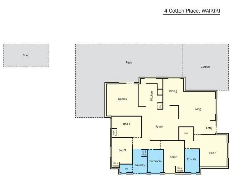 Floorplan of Homely house listing, 4 Cotton Place, Waikiki WA 6169