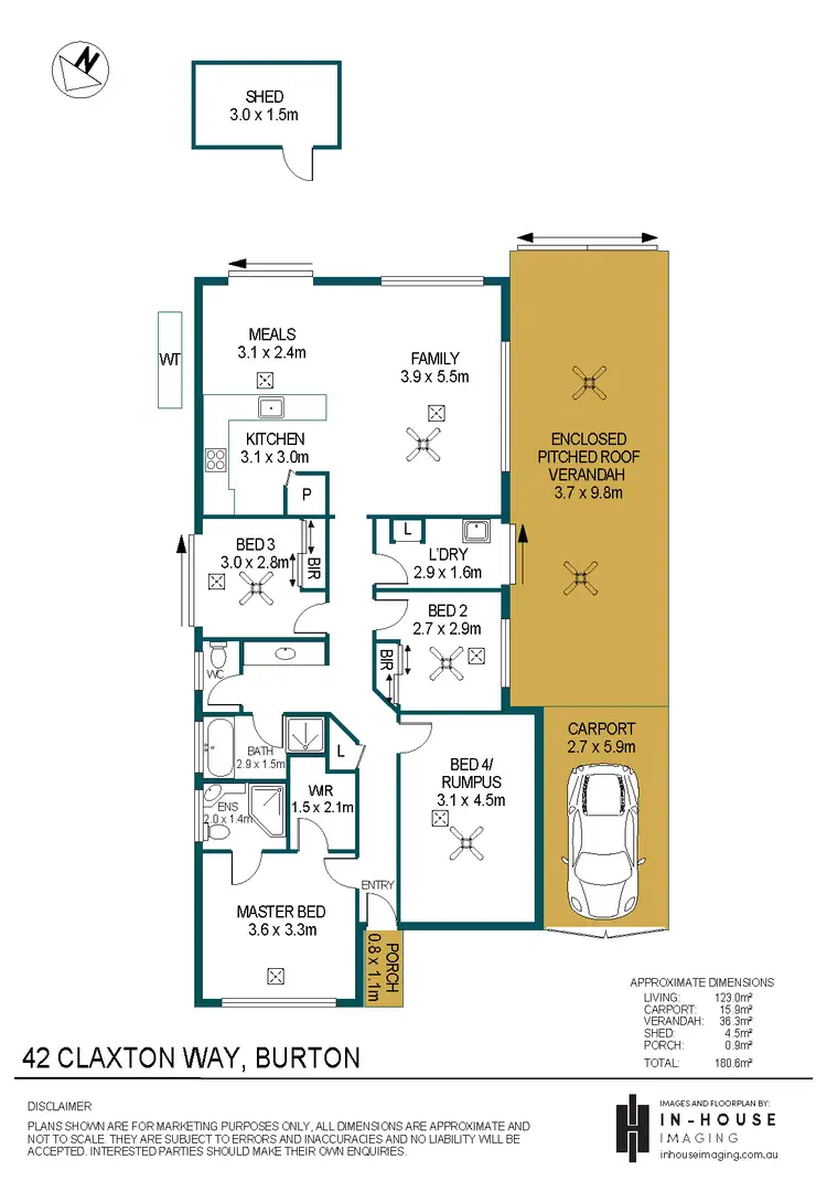 Floorplan of Homely house listing, 42 Claxton Way, Burton SA 5110