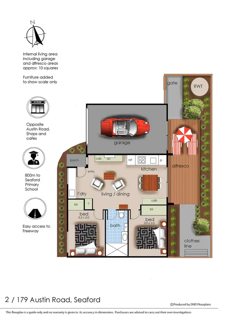 Floorplan of Homely unit listing, 2/179 Austin Road, Seaford VIC 3198