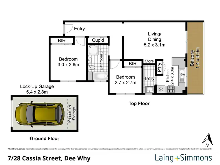 Floorplan of Homely apartment listing, 7/28 Cassia Street, Dee Why NSW 2099