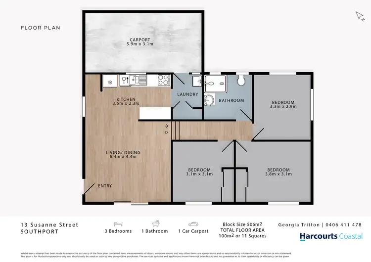 Floorplan of Homely house listing, 13 Susanne Street, Southport QLD 4215