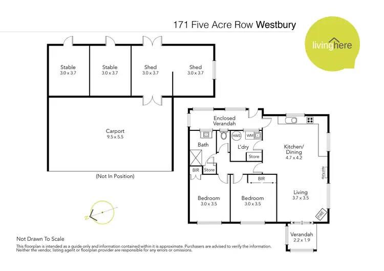 Floorplan of Homely house listing, 171 Five Acre Row, Westbury TAS 7303