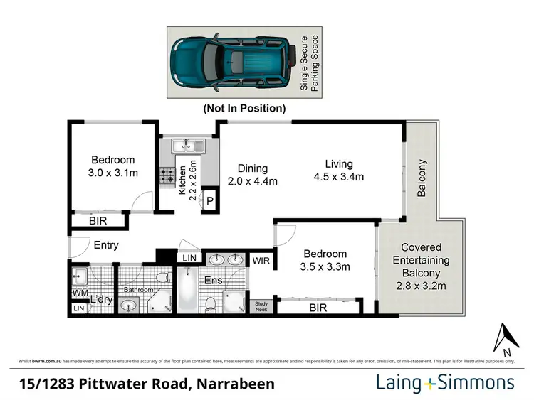Floorplan of Homely apartment listing, 15/1283-1287 Pittwater Road, Narrabeen NSW 2101