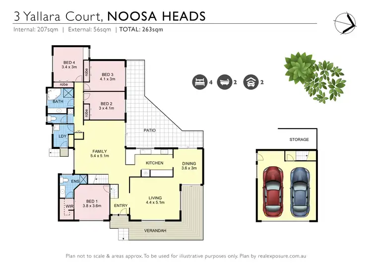 Floorplan of Homely house listing, 3 Yallara Court, Noosa Heads QLD 4567