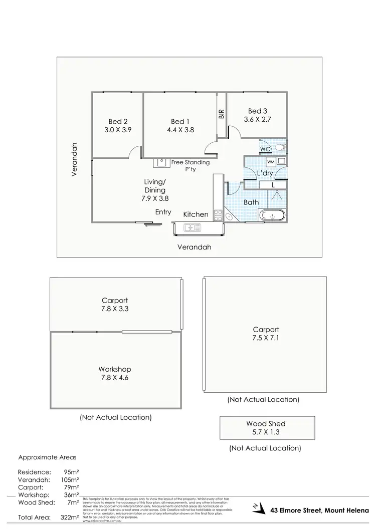 Floorplan of Homely house listing, 43 Elmore Street, Mount Helena WA 6082