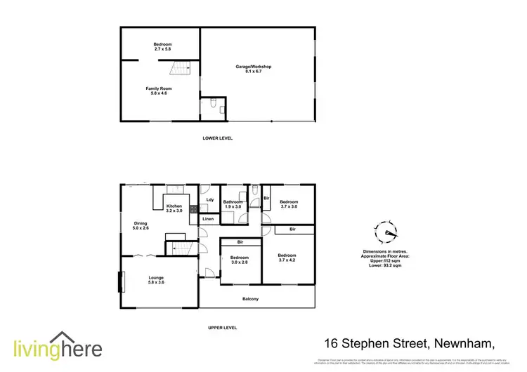 Floorplan of Homely house listing, 16 Stephen Street, Newnham TAS 7248