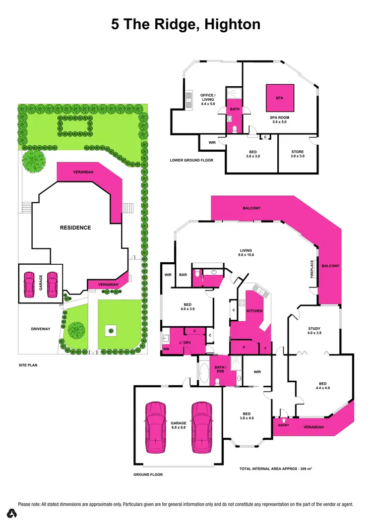 Floorplan of Homely house listing, 5 The Ridge, Highton VIC 3216