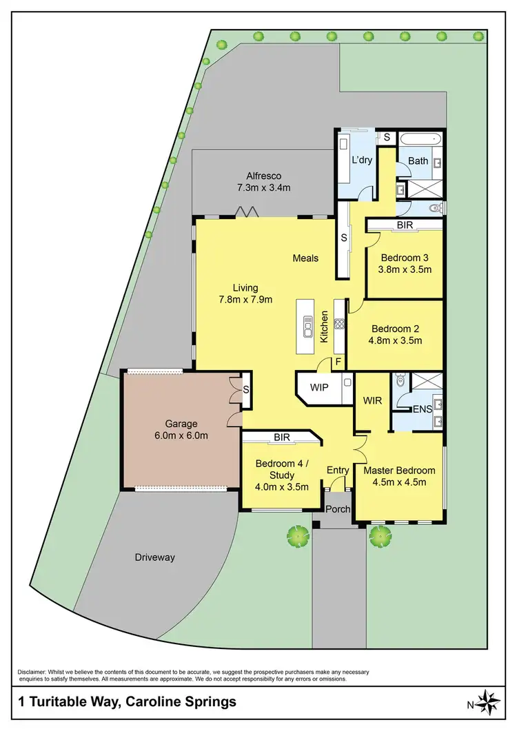Floorplan of Homely house listing, 1 Turitable Way, Caroline Springs VIC 3023