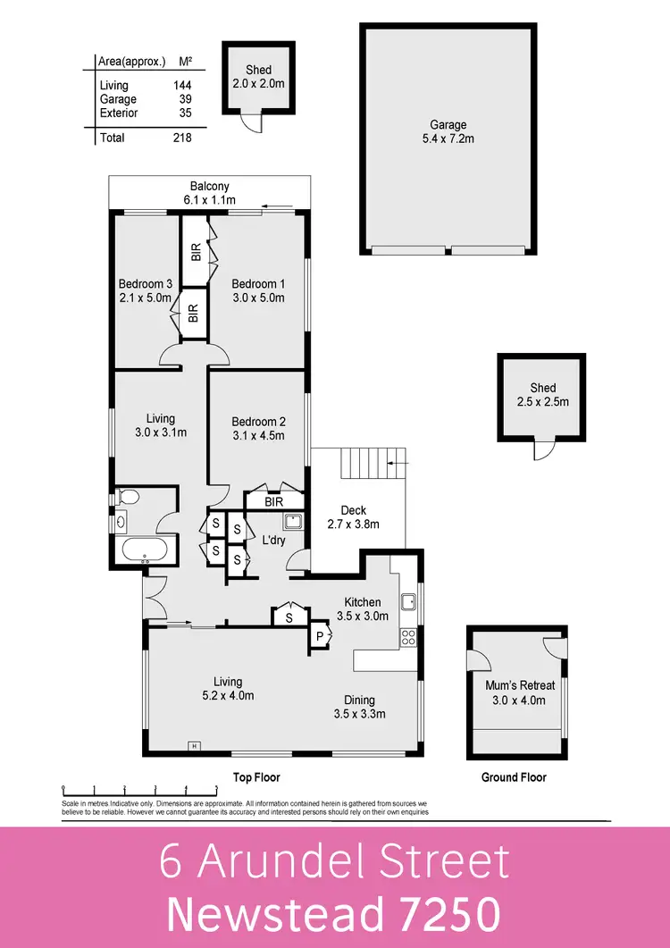 Floorplan of Homely house listing, 6 Arundel Street, Newstead TAS 7250