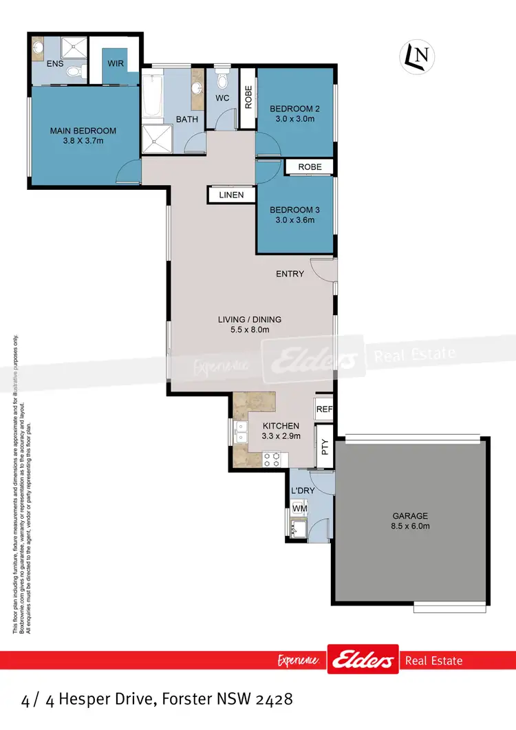 Floorplan of Homely villa listing, 4 / 4 Hesper Drive, Forster NSW 2428