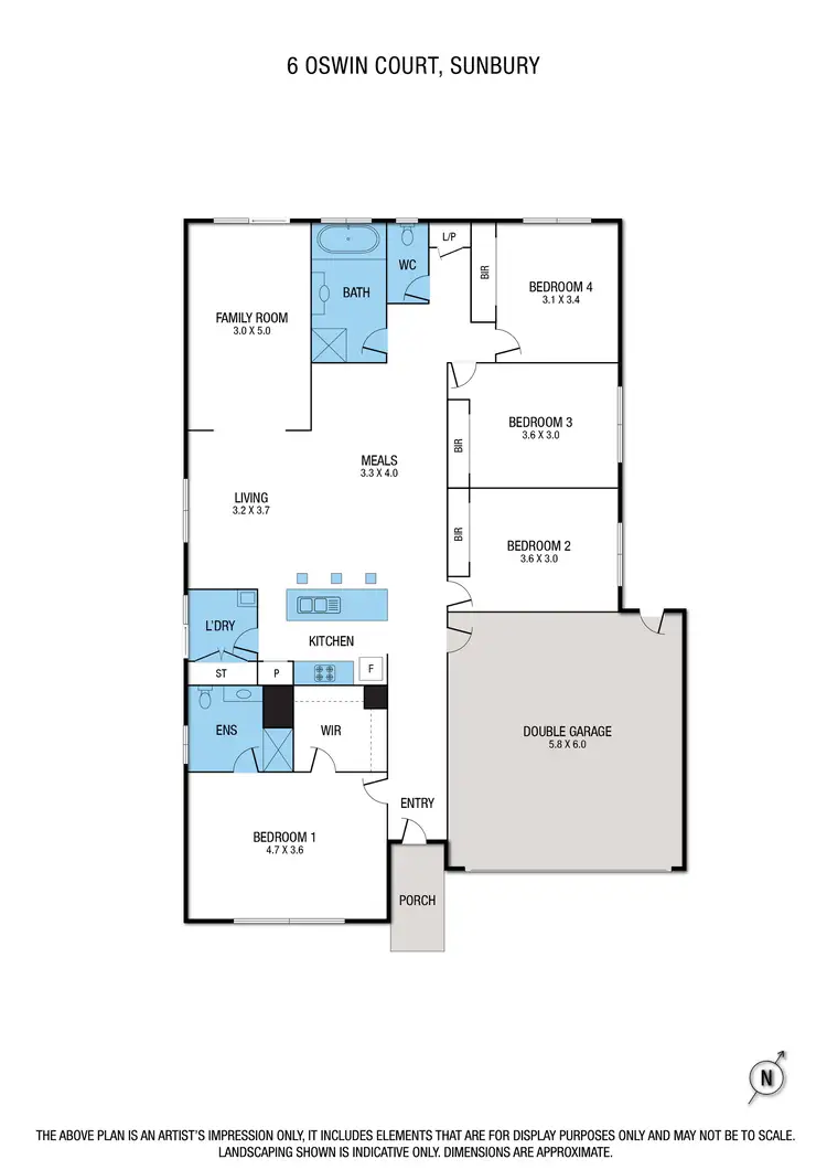 Floorplan of Homely house listing, 6 Oswin Court, Sunbury VIC 3429