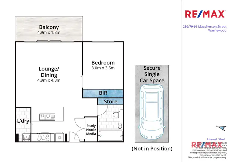 Floorplan of Homely unit listing, 250/79-91 Macpherson St (via Gahnia Dr), Warriewood NSW 2102