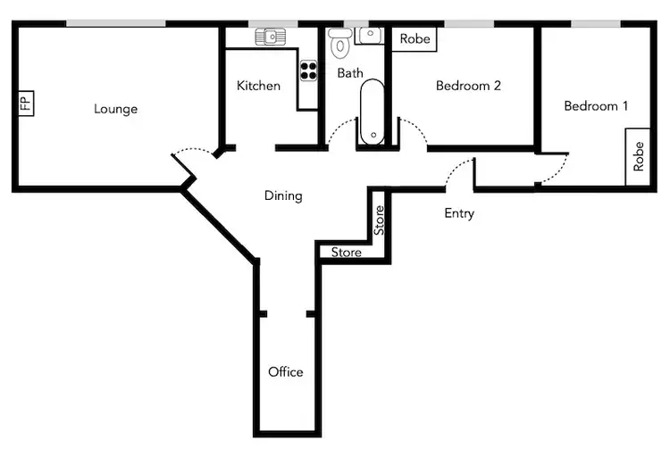 Floorplan of Homely unit listing, unit 5 48 King Street, Ararat VIC 3377