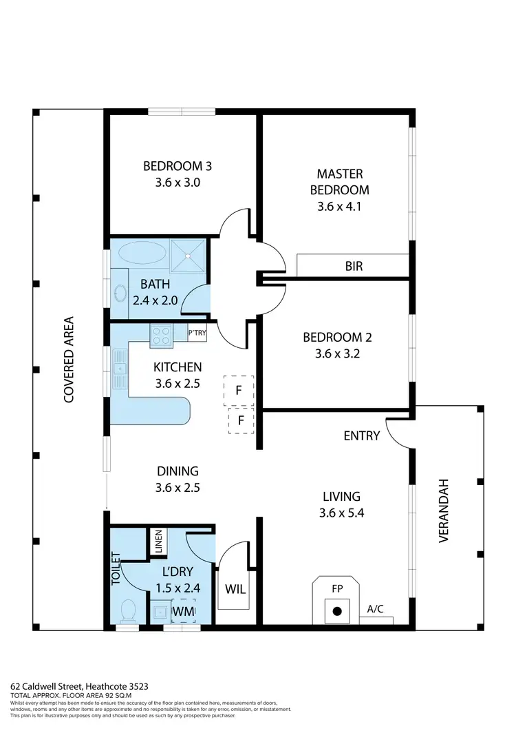 Floorplan of Homely house listing, 62 - 64 Caldwell Street, Heathcote VIC 3523