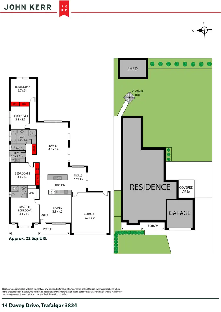 Floorplan of Homely house listing, 14 Davey Drive, Trafalgar VIC 3824