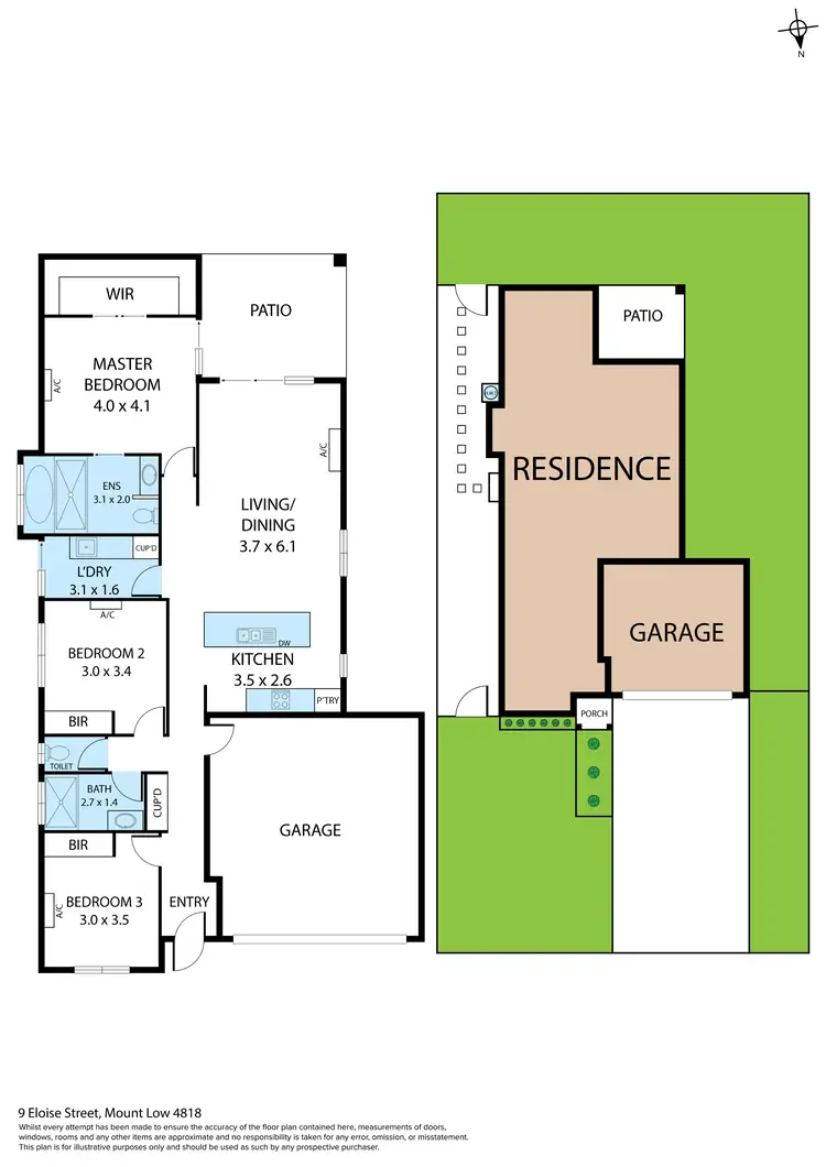 Floorplan of Homely house listing, 9 Eloise Street, Mount Low QLD 4818