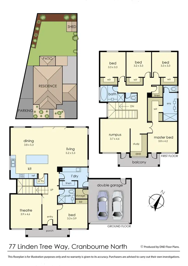 Floorplan of Homely house listing, 77 Linden Tree Way, Cranbourne North VIC 3977