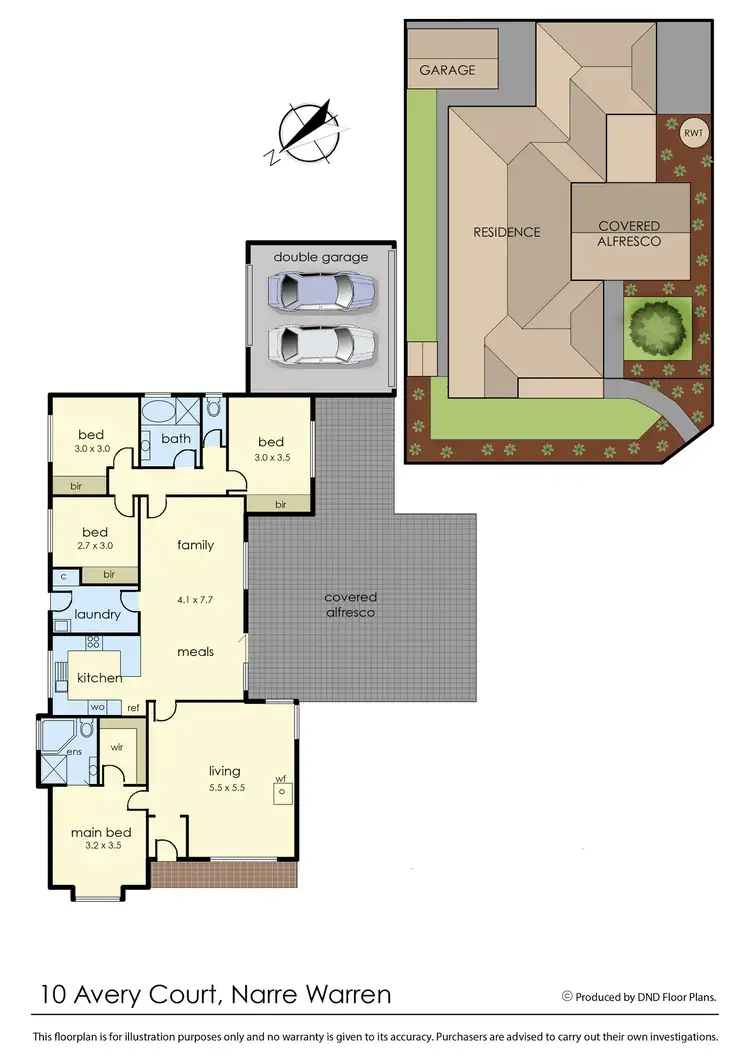 Floorplan of Homely house listing, 10 Avery Court, Narre Warren VIC 3805