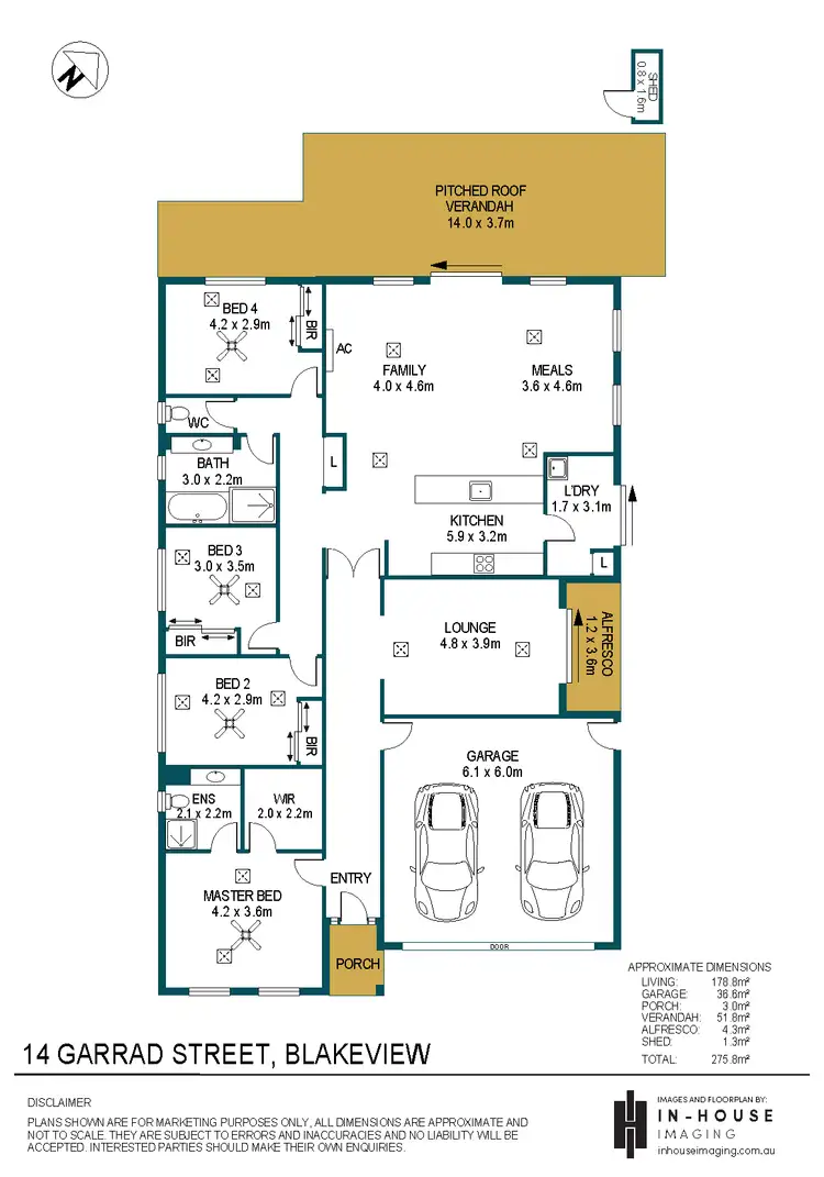 Floorplan of Homely house listing, 14 Garrad Street, Blakeview SA 5114