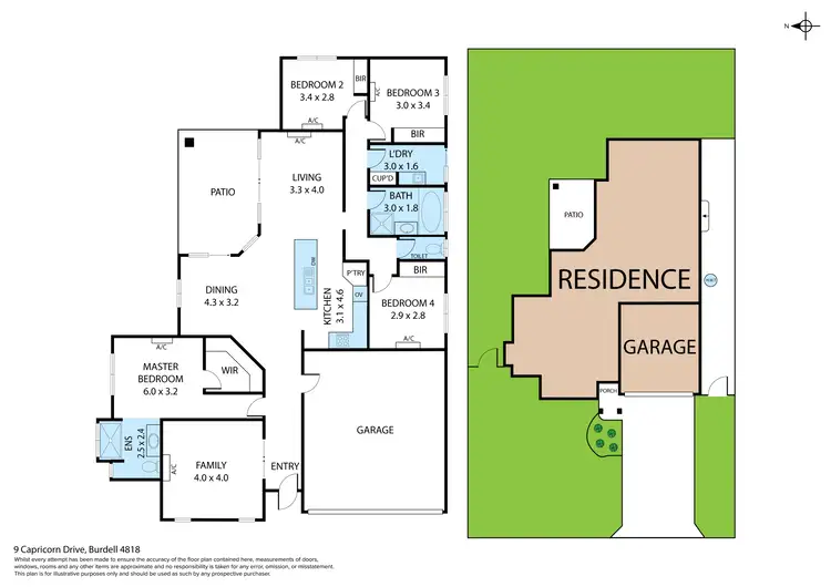 Floorplan of Homely house listing, 9 Capricorn Drive, Burdell QLD 4818