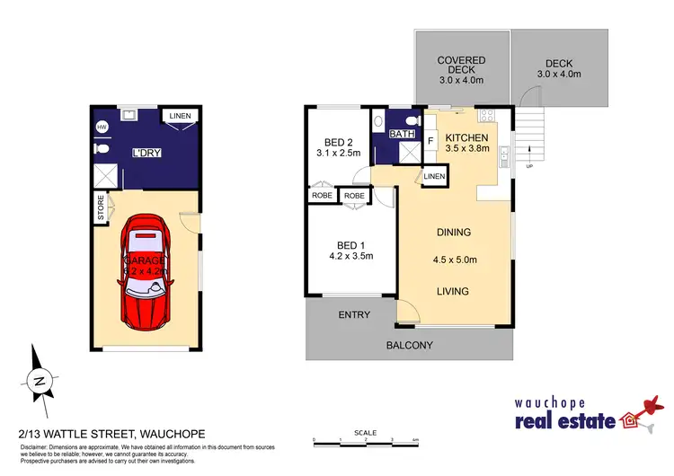 Floorplan of Homely unit listing, 2/13 Wattle Street, Wauchope NSW 2446