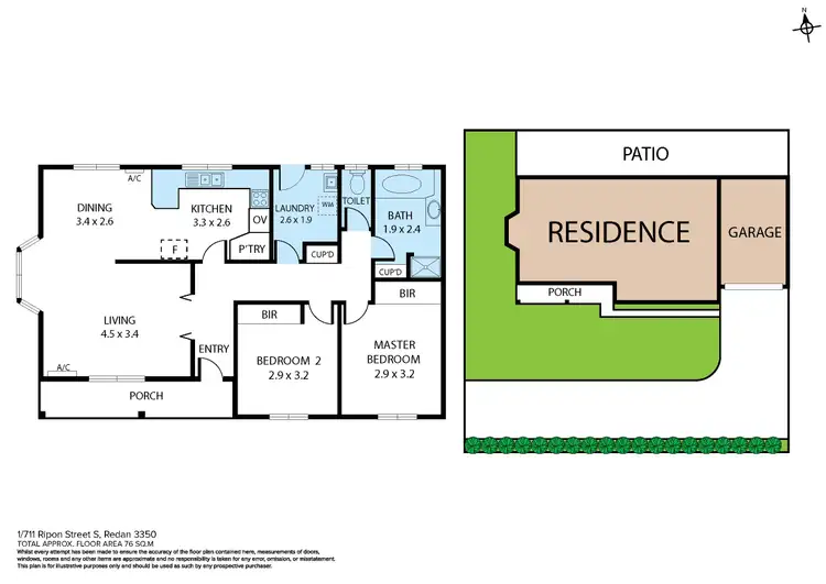 Floorplan of Homely unit listing, 1/711 Ripon Street South, Redan VIC 3350