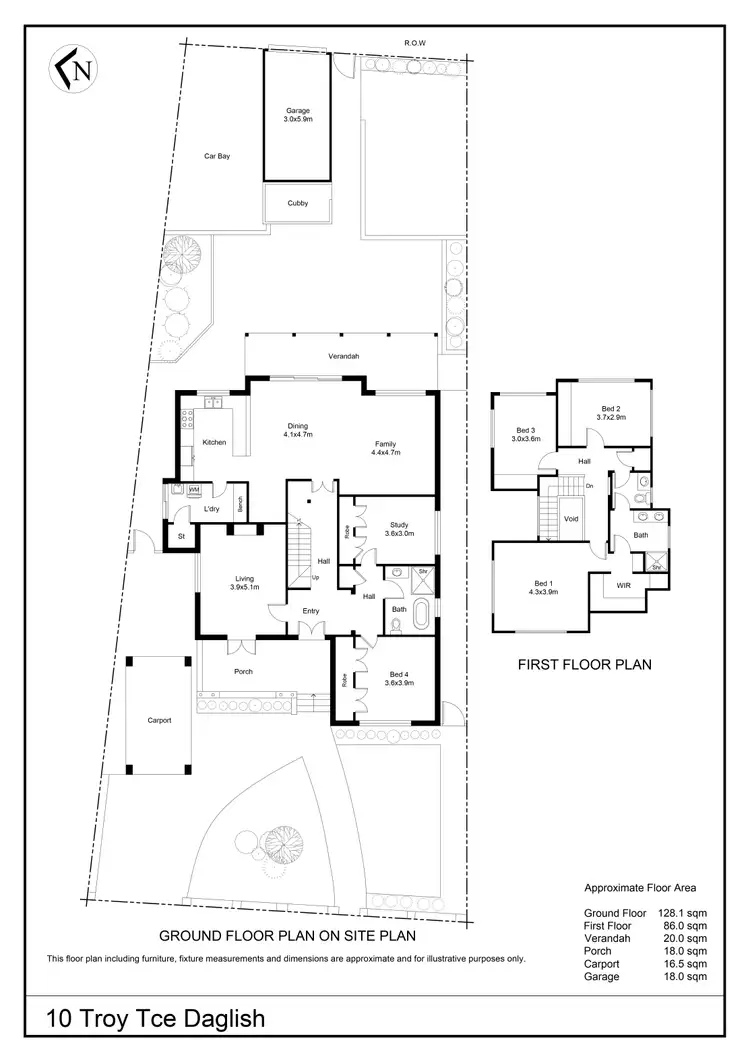 Floorplan of Homely house listing, 10 Troy Terrace, Daglish WA 6008