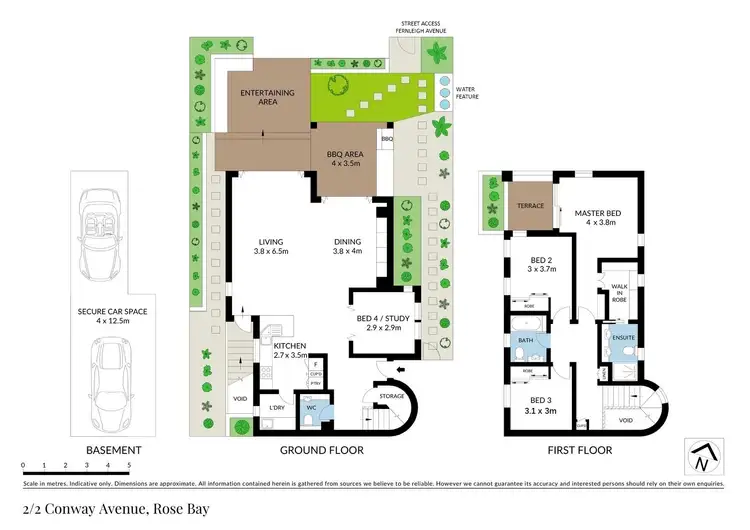 Floorplan of Homely townhouse listing, 2/2 Conway Avenue, Rose Bay NSW 2029