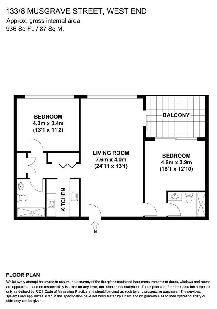 Floorplan of Homely apartment listing, 133/8 Musgrave St, West End QLD 4101