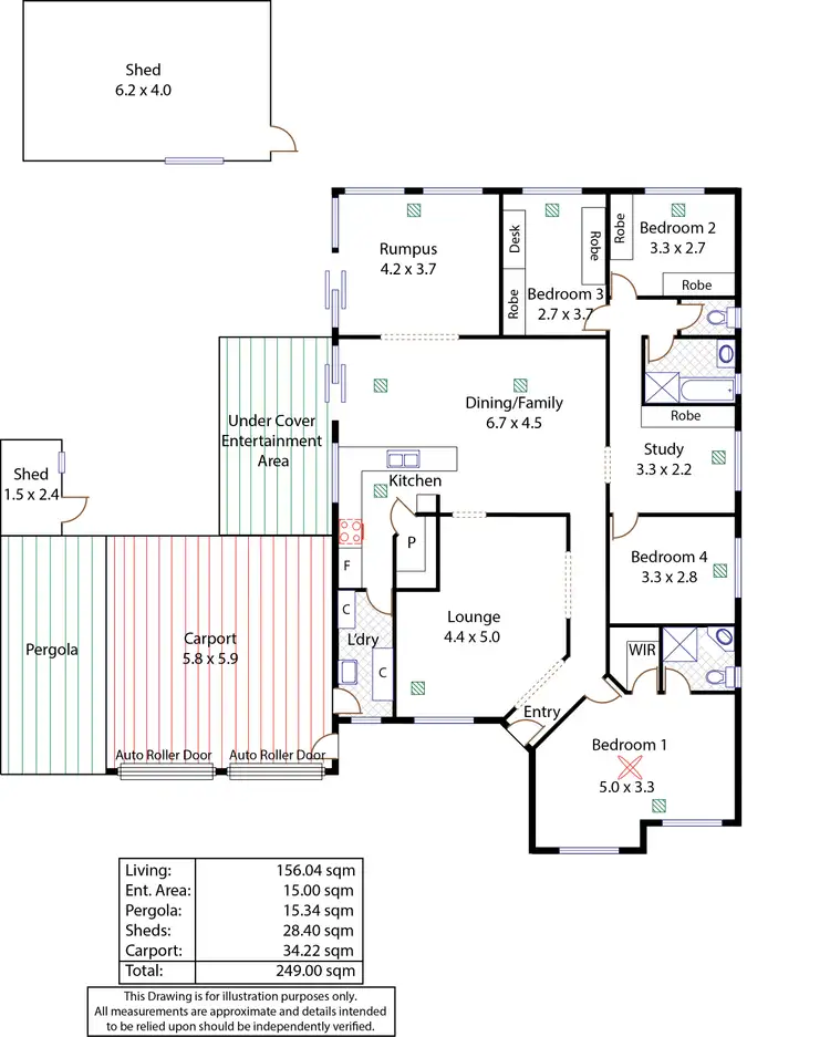 Floorplan of Homely house listing, 4 Gleeson Grove, Evanston Park SA 5116