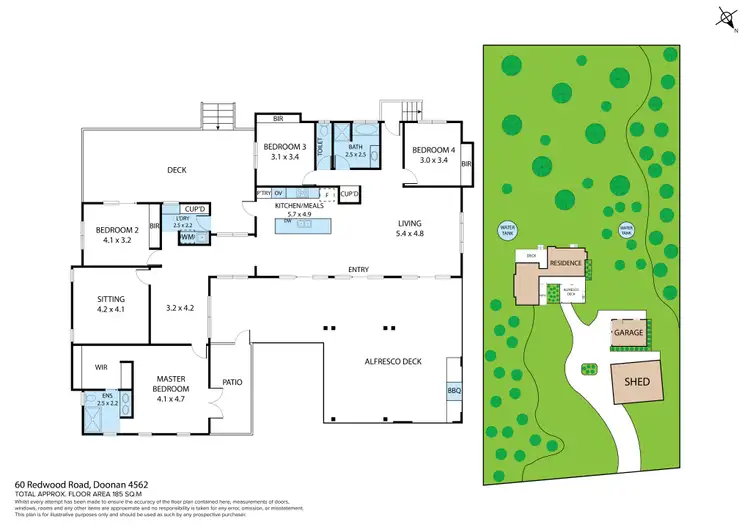 Floorplan of Homely house listing, 60 Redwood Road, Doonan QLD 4562
