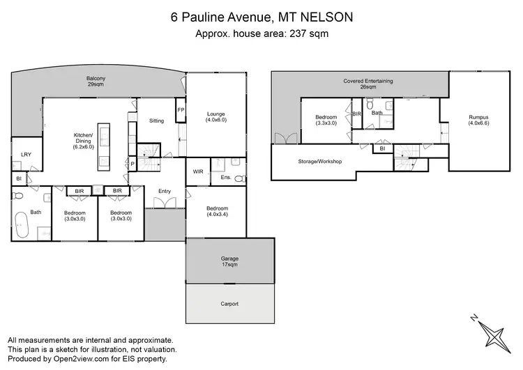 Floorplan of Homely house listing, 6 Pauline Avenue, Mount Nelson TAS 7007