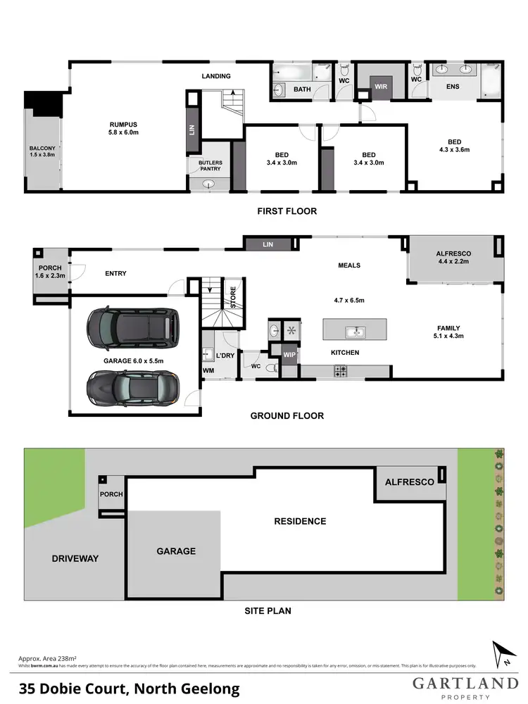 Floorplan of Homely house listing, 35 Dobie Court, North Geelong VIC 3215