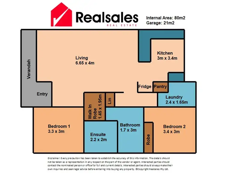 Floorplan of Homely villa listing, 1/8 Endeavour Close, Fitzgibbon QLD 4018