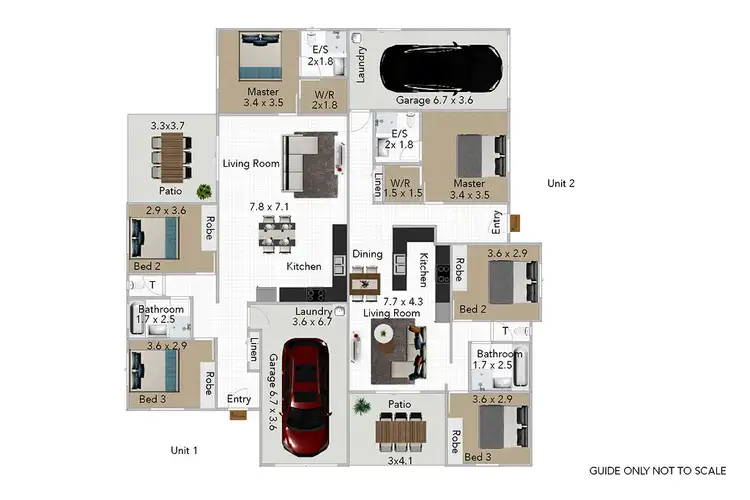 Floorplan of Homely semi-detached listing, 2 Nike Court, Wulkuraka QLD 4305