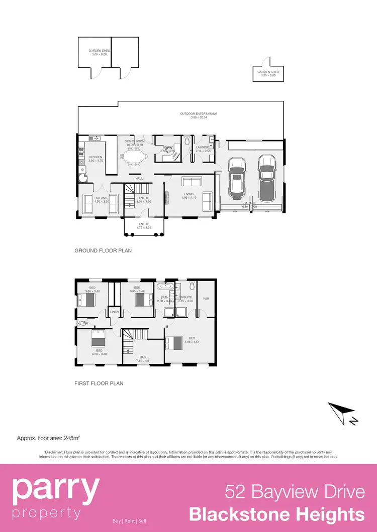 Floorplan of Homely house listing, 52 Bayview Drive, Blackstone Heights TAS 7250