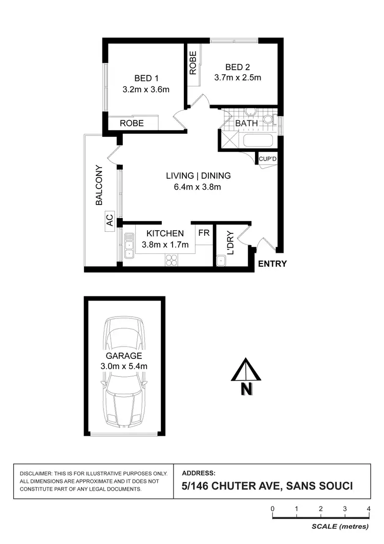 Floorplan of Homely unit listing, 5/146-148 Chuter Avenue, Sans Souci NSW 2219