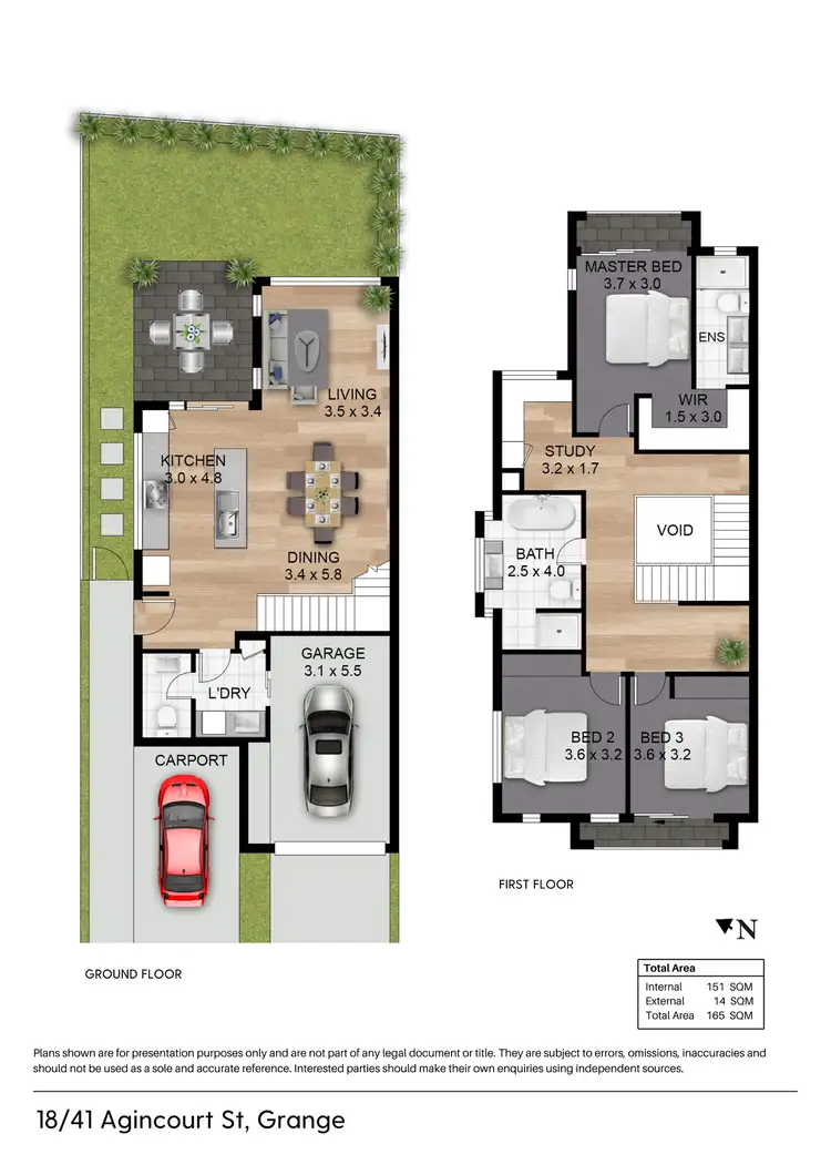 Floorplan of Homely townhouse listing, 18/41 Agincourt Street, Grange QLD 4051