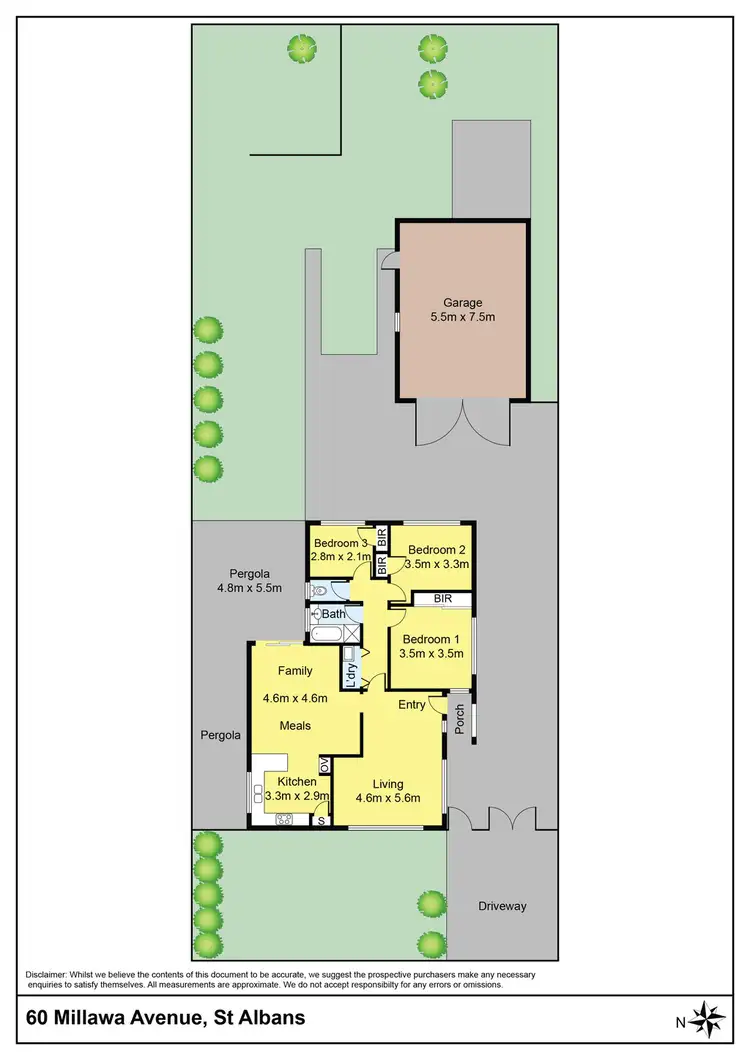 Floorplan of Homely house listing, 60 Millawa Avenue, St Albans VIC 3021
