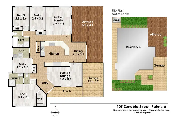 Floorplan of Homely house listing, 105 Zenobia Street, Palmyra WA 6157