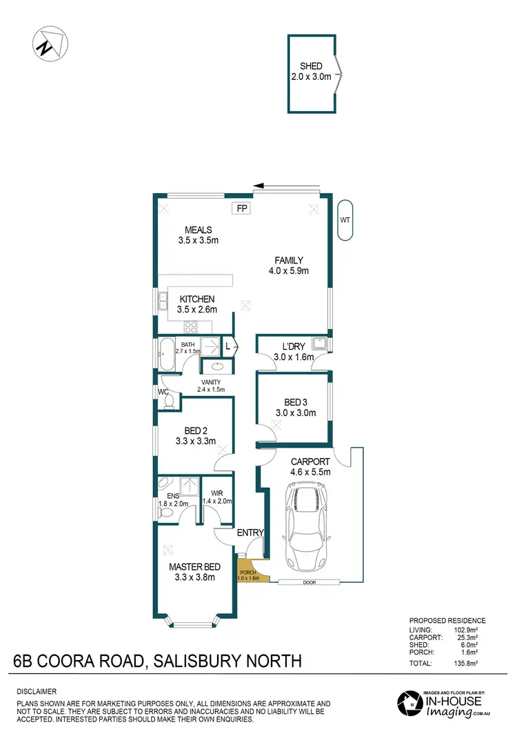 Floorplan of Homely house listing, 6B Coora Road, Salisbury North SA 5108