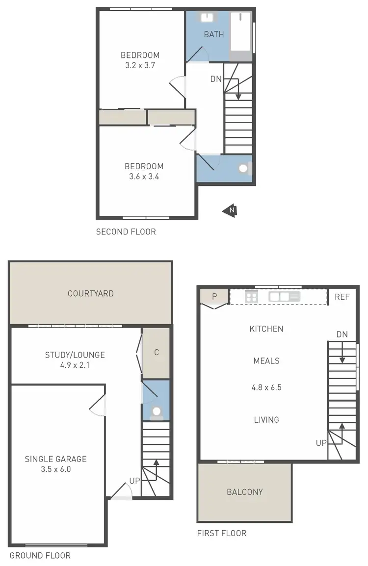 Floorplan of Homely townhouse listing, 13/13 Greville Street, Caroline Springs VIC 3023