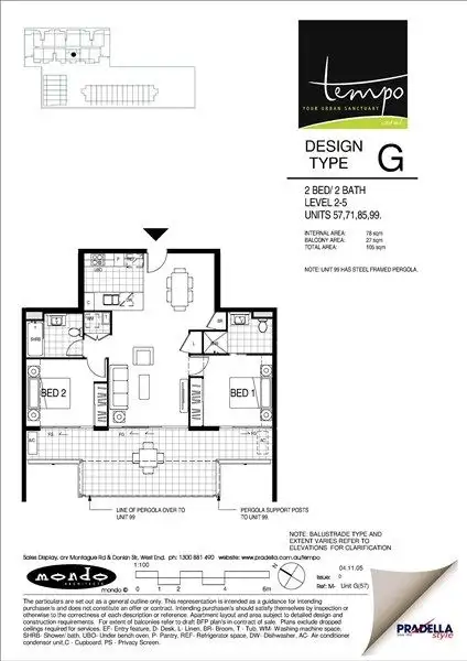 Floorplan of Homely unit listing, 85/20 Donkin Street, West End QLD 4101