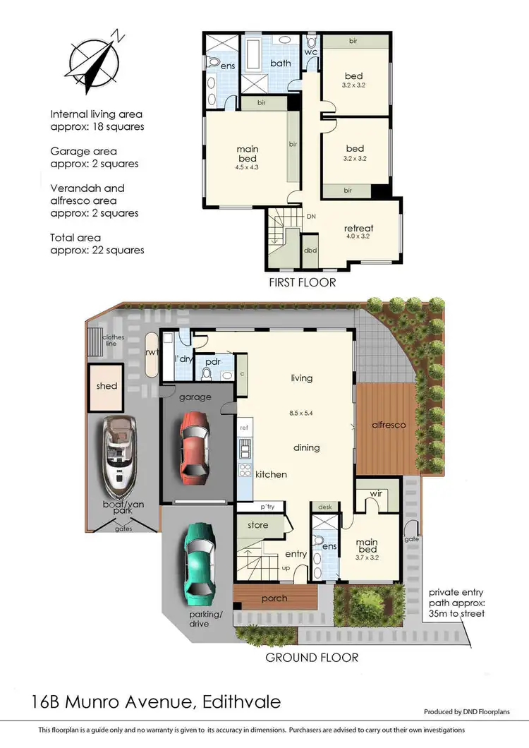 Floorplan of Homely house listing, 16B Munro Avenue, Edithvale VIC 3196
