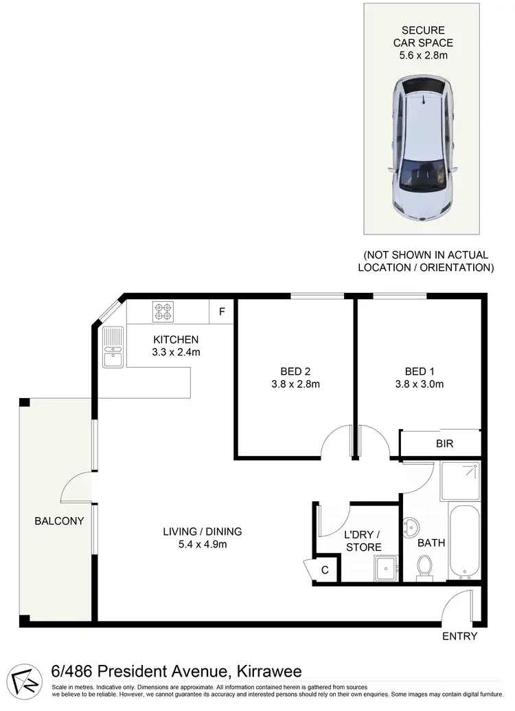 Floorplan of Homely unit listing, 6/486-494 President ave, Kirrawee NSW 2232