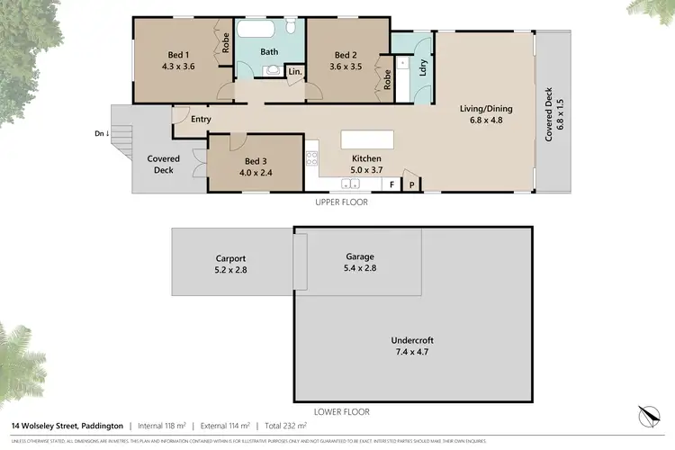 Floorplan of Homely house listing, 14 Wolseley Street, Paddington QLD 4064