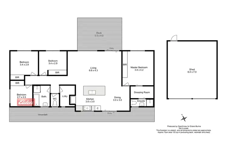 Floorplan of Homely house listing, 175 West Mooreville Road, East Cam TAS 7321