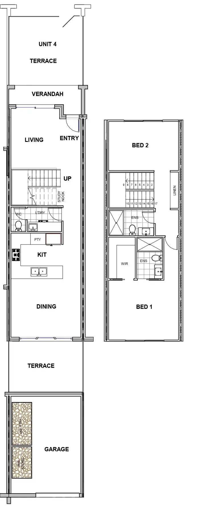 Floorplan of Homely terrace listing, 4/51 Mary Street, Googong NSW 2620